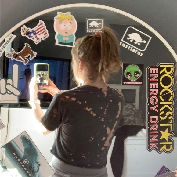 cropped bleached tee - Picture 4 of 4